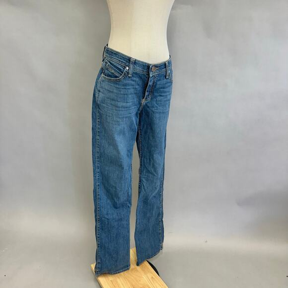Vintage Y2k Wrangler Q-Baby Mid Rise Western Denim Jeans Size 7/8X34 Medium Wash - Picture 7 of 15